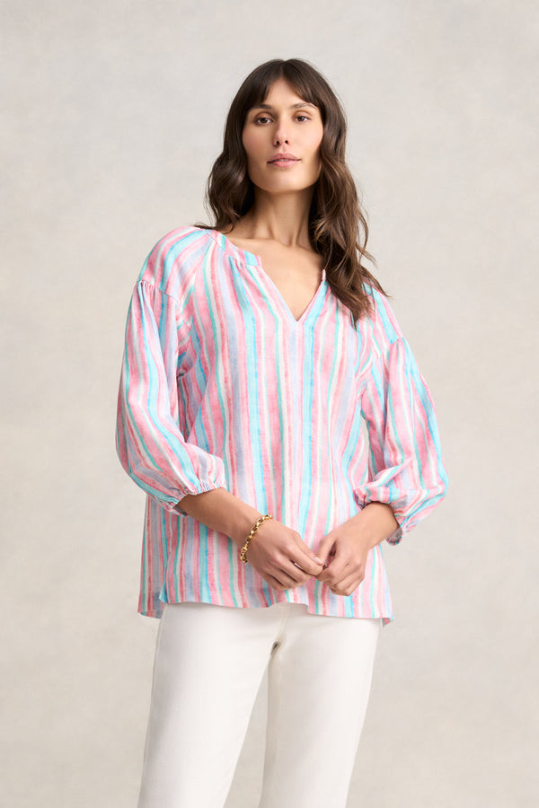 Puff Sleeve Linen Top