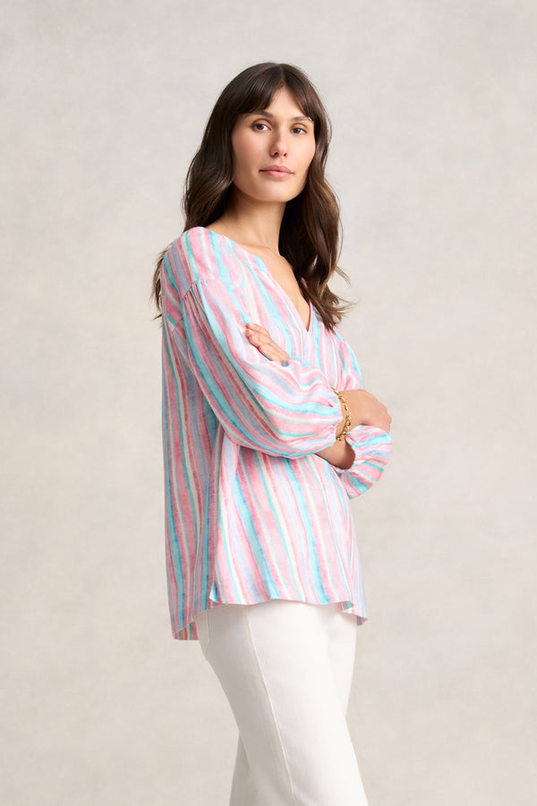 Puff Sleeve Linen Top