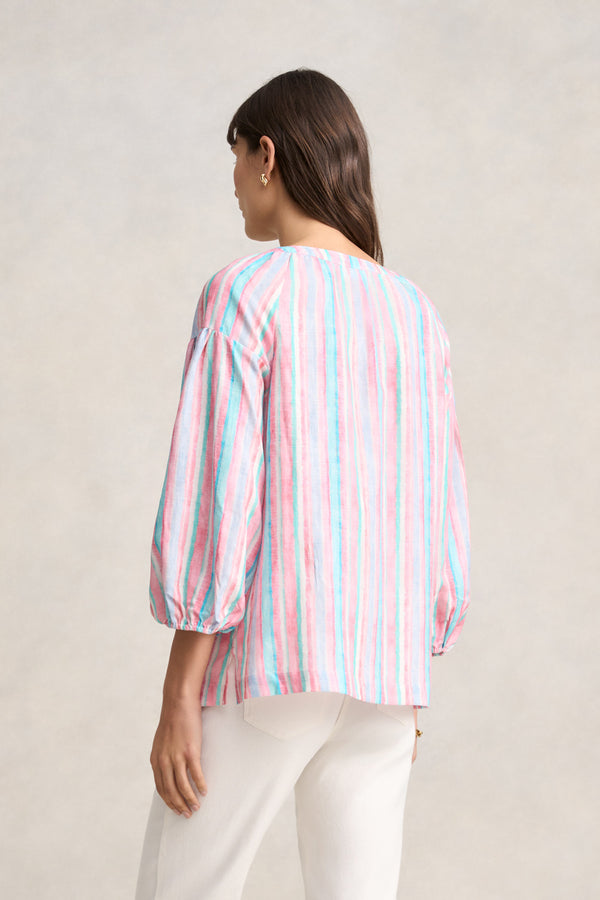 Puff Sleeve Linen Top