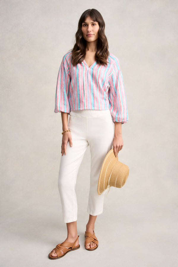 Puff Sleeve Linen Top