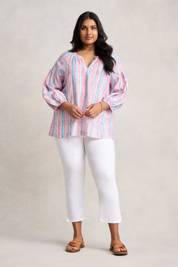 Puff Sleeve Linen Top