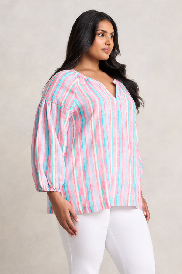 Puff Sleeve Linen Top