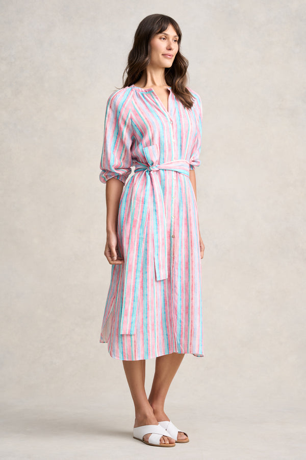 Stripe Resort Shirt Dress