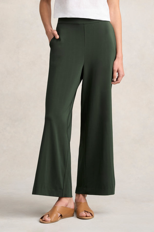 High Twist Palazzo Pant - Dark Khaki