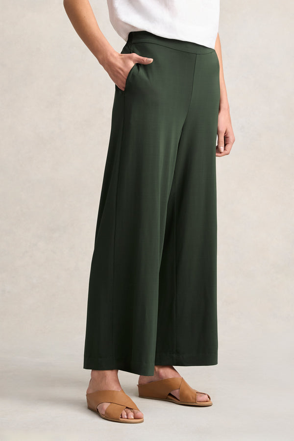 High Twist Palazzo Pant - Dark Khaki