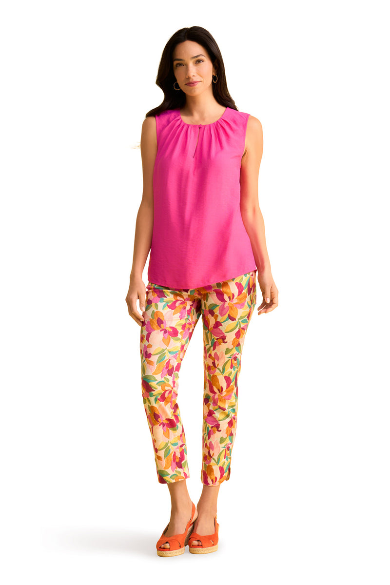 Pleat Detail Camisole - Bright Rose