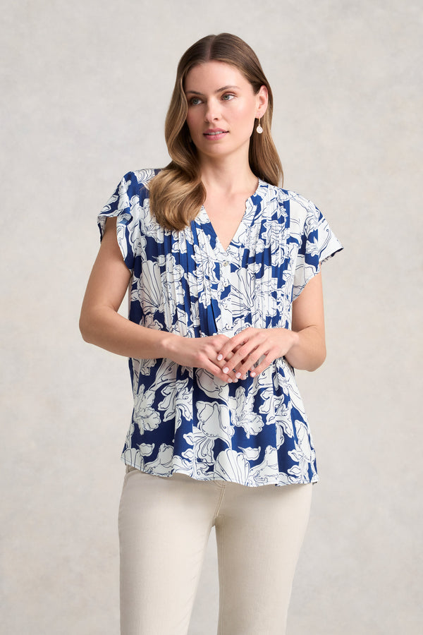 Lightweight Print Blouse - Sea Shells Print