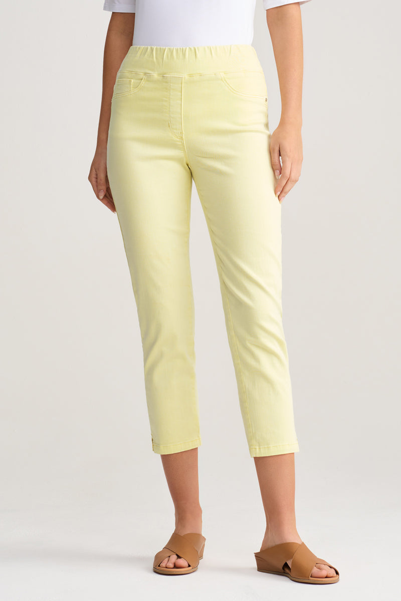Bengajean Three Quarter Slim Leg - Limoncello