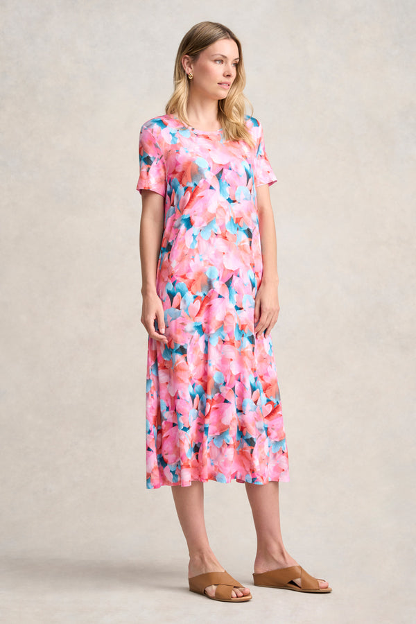 Trapeze Jersey Dress - Summer Floral