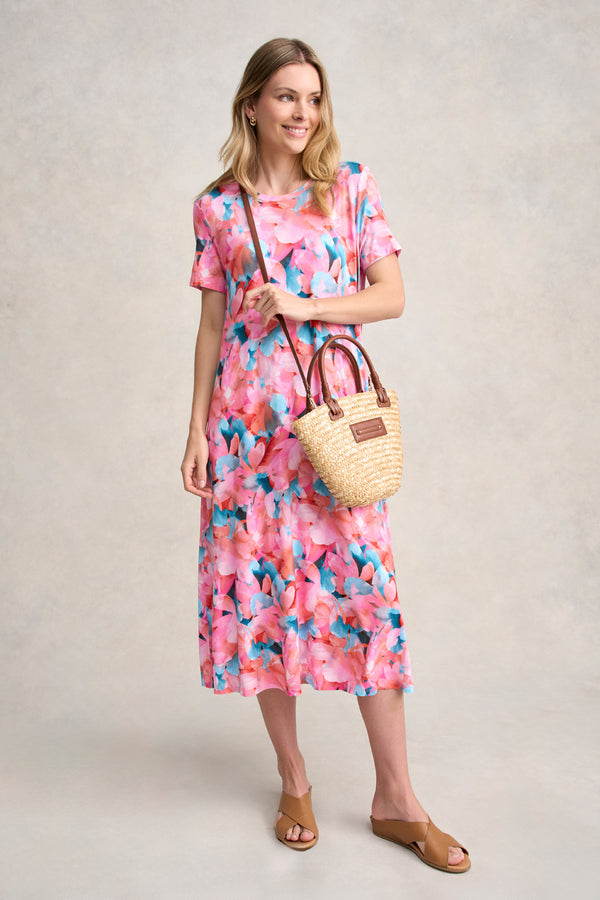 Trapeze Jersey Dress - Summer Floral