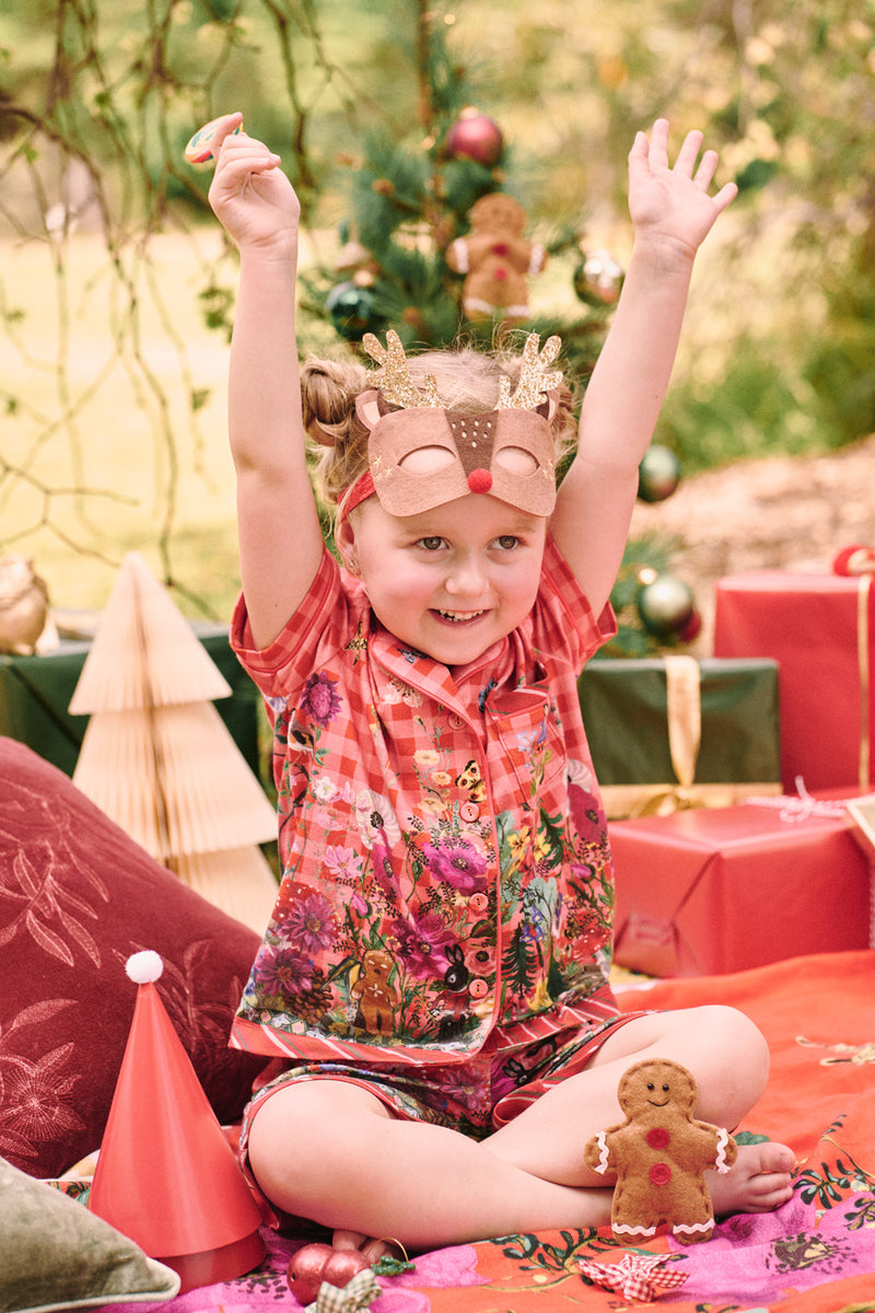 Nathalie Lété Kids PJ Set - Forest Red Gingham