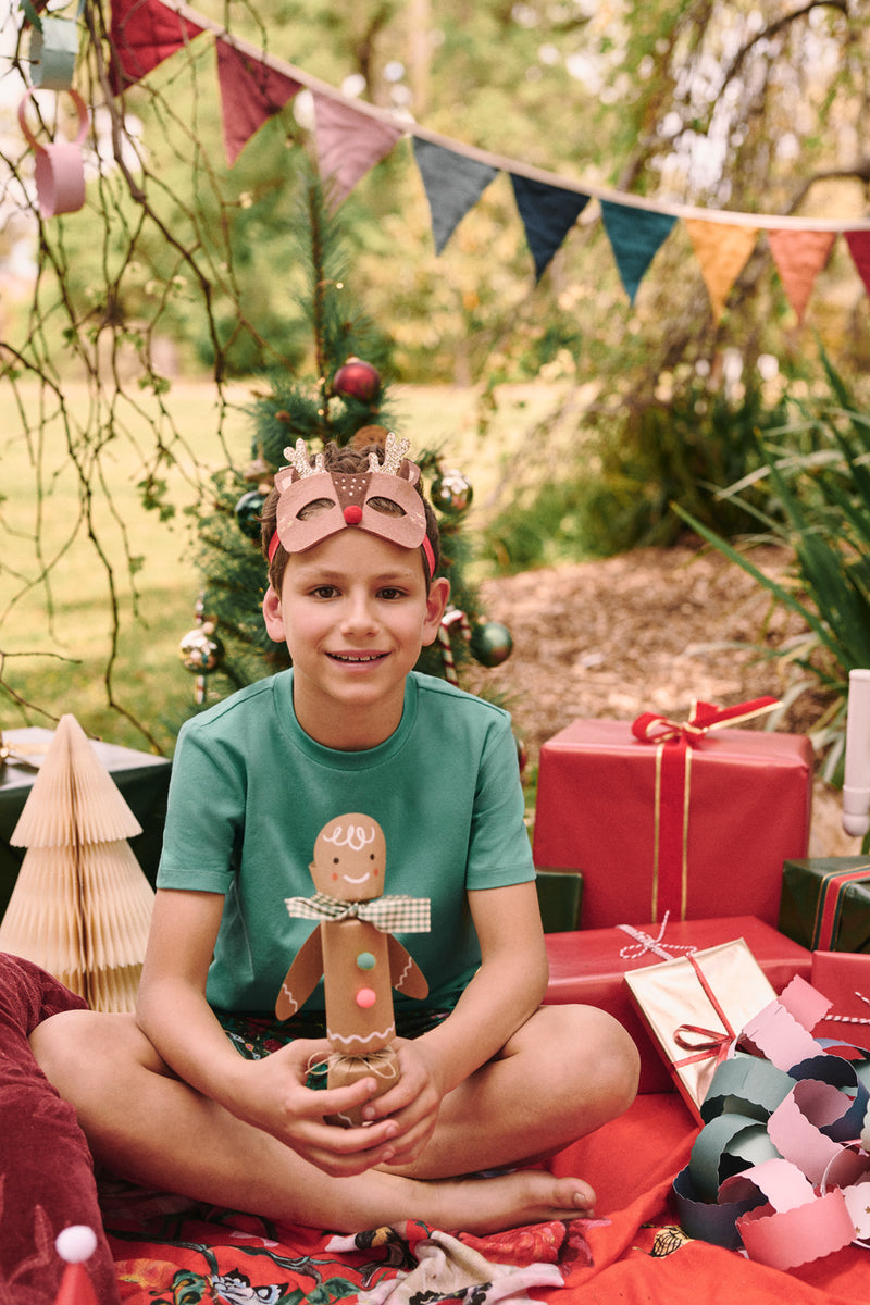 Nathalie Lété Kids PJ Set - Forest Green Gingham Print