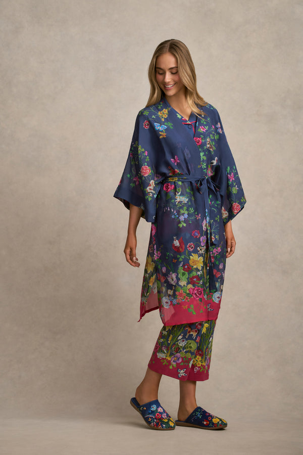 Nathalie Lété Cotton Silk Kimono - Secret Grove Print
