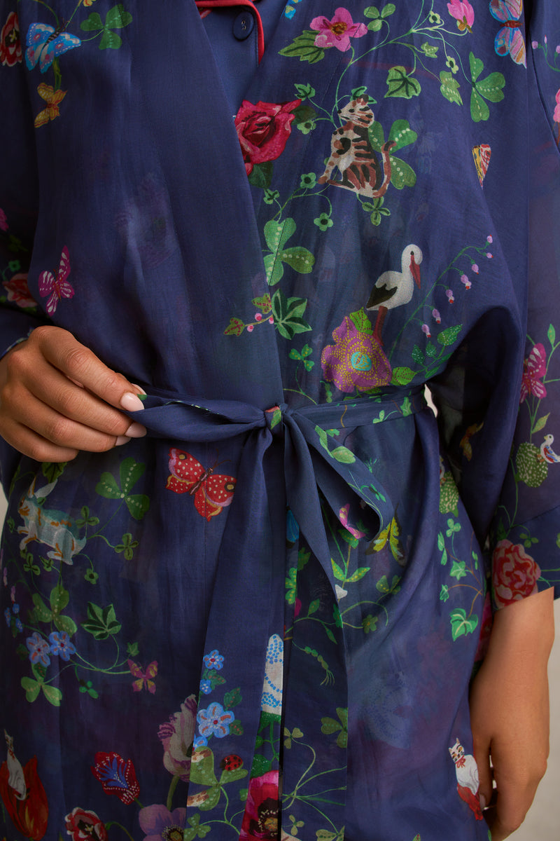 Nathalie Lété Cotton Silk Kimono - Secret Grove Print