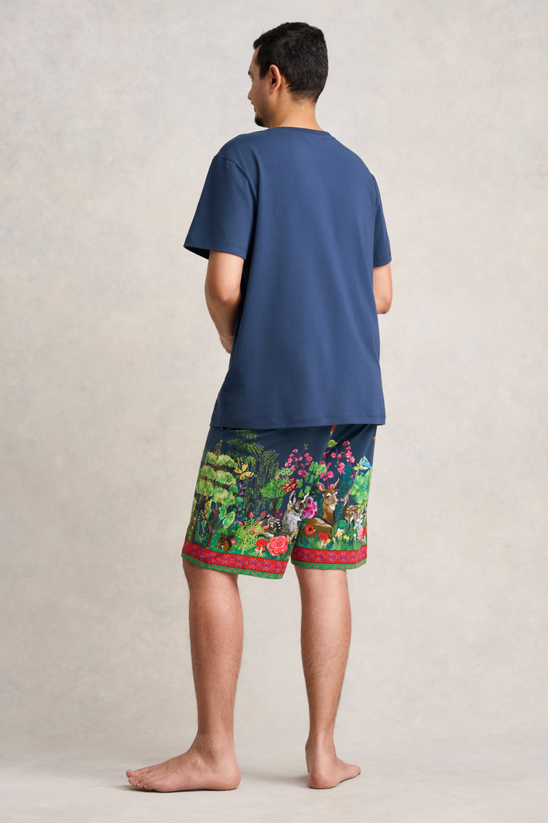 Nathalie Lété Mens PJ Set - Midnight Forest Print