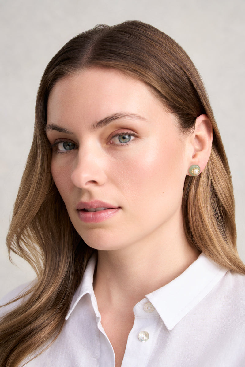 Dainty Studs - Green