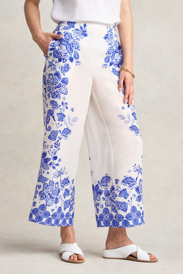 BORDER PRINT 7 8TH PANT - TOILE DE SEASIDE