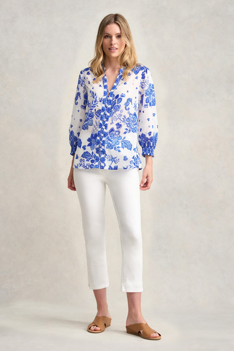 Border Printed Shirt - Toile de Seaside Print