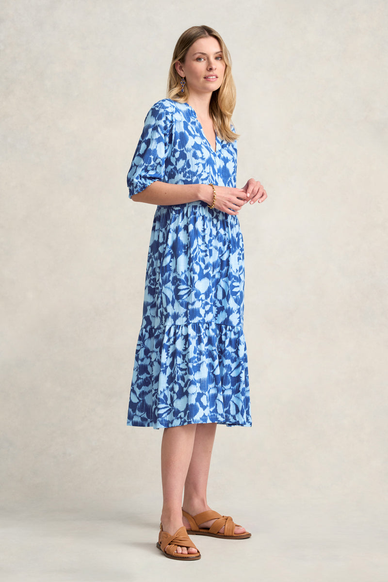Jersey Tiered Dress - Seaside Floral Print