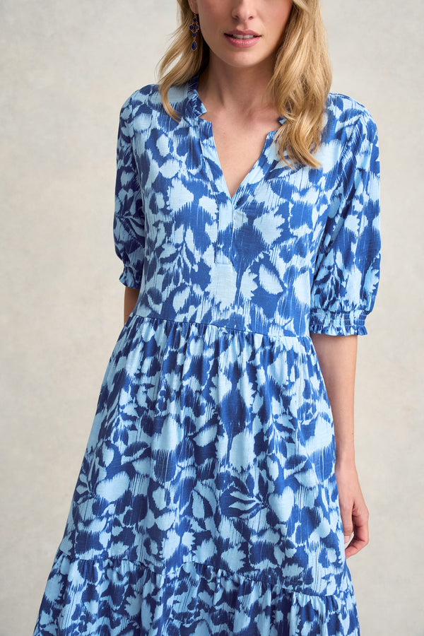 JERSEY TIERED DRESS - SEASIDE FLORAL