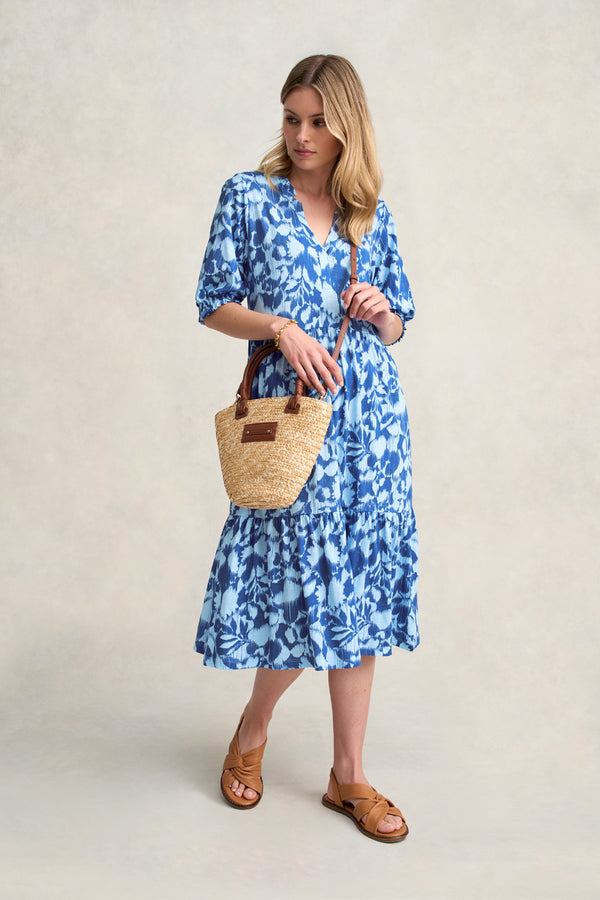 JERSEY TIERED DRESS - SEASIDE FLORAL