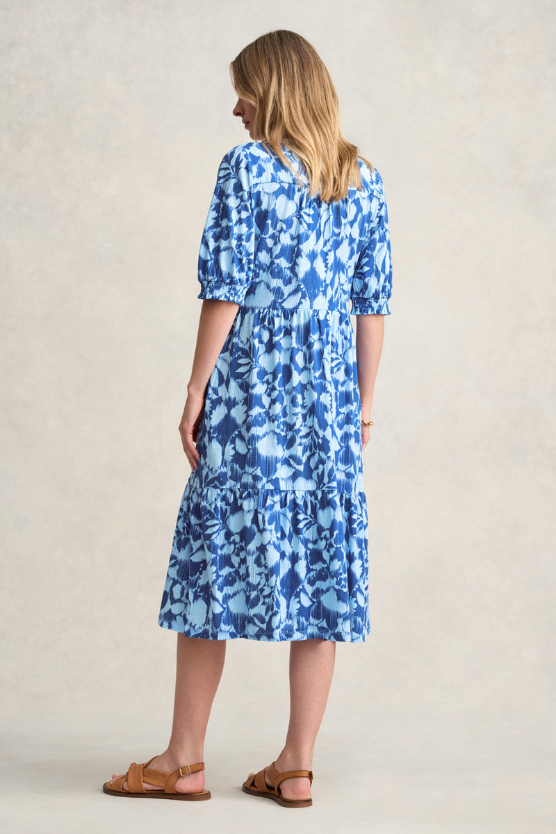 Jersey Tiered Dress - Seaside Floral Print