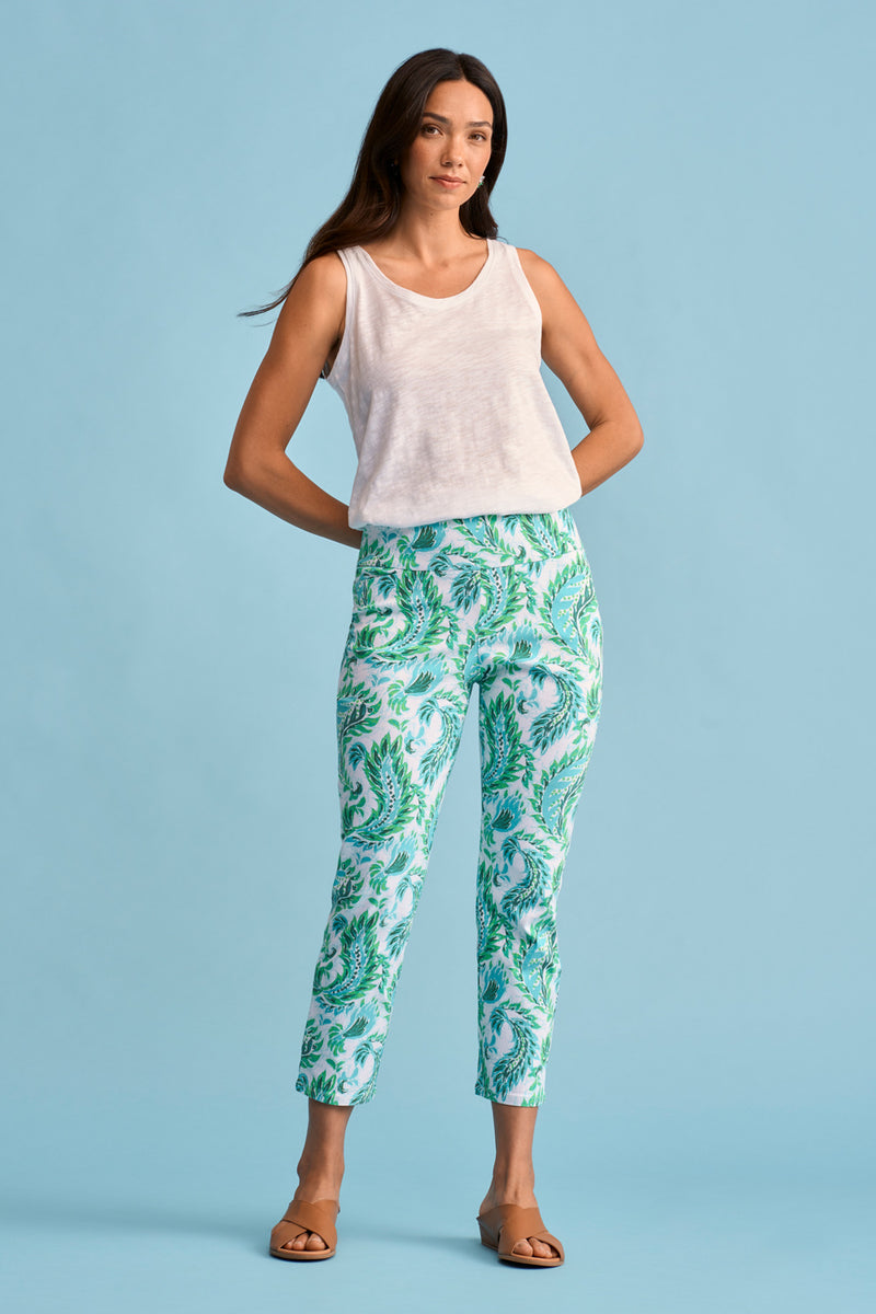 Lightweight Print Pant - Unfurling Fern Print