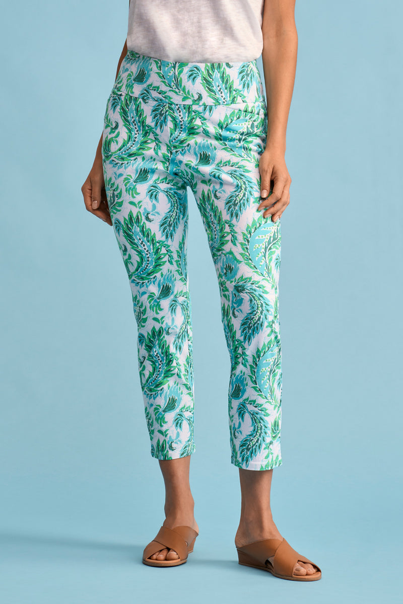 Lightweight Print Pant - Unfurling Fern Print