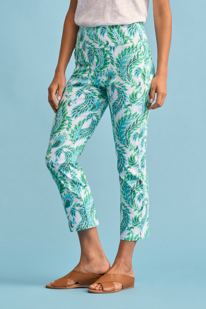 Lightweight Print Pant - Unfurling Fern Print