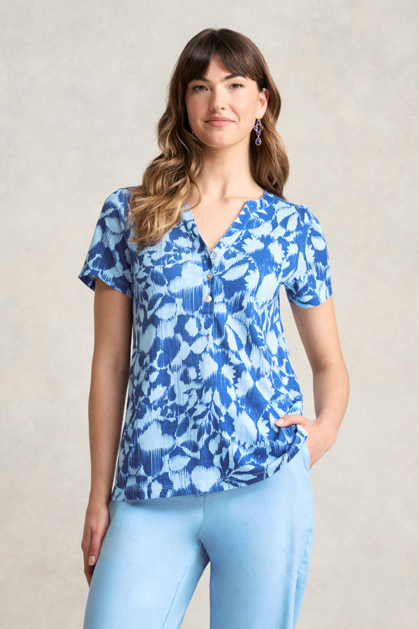 NOTCH NECK T-SHIRT - SEASIDE FLORAL