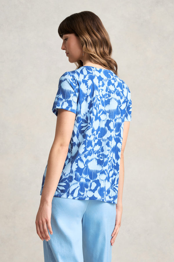 NOTCH NECK T-SHIRT - SEASIDE FLORAL