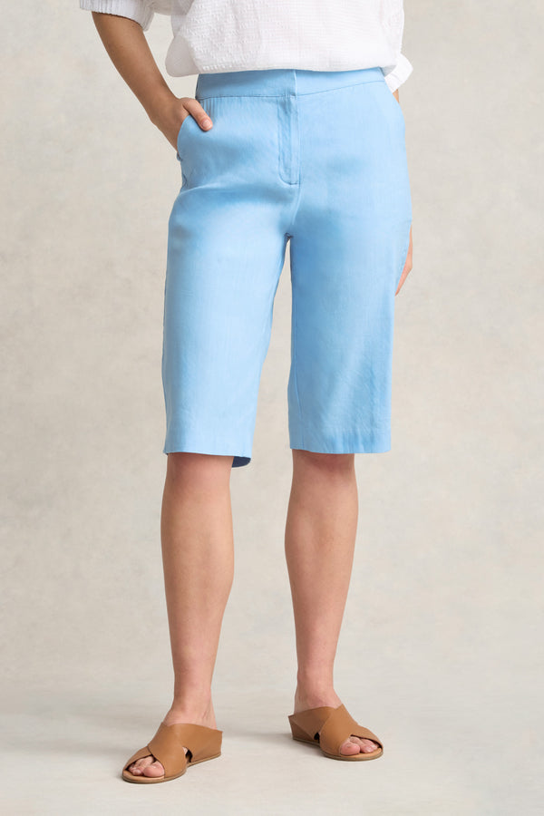 STRETCH LINEN SHORT - SUMMER BLUE