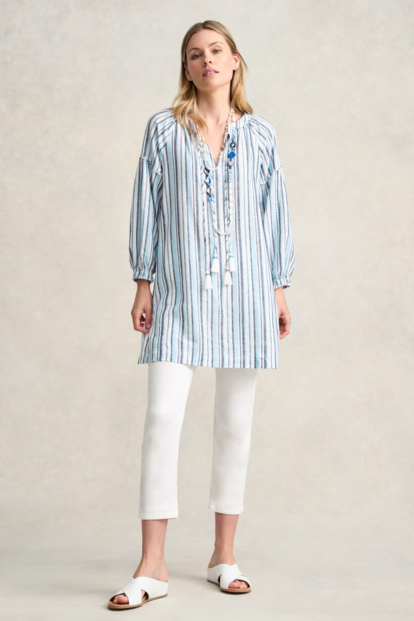 STRIPE KAFTAN - BLUE MULTI STRIPE