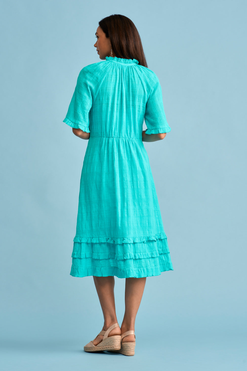 Teal cotton sale dress