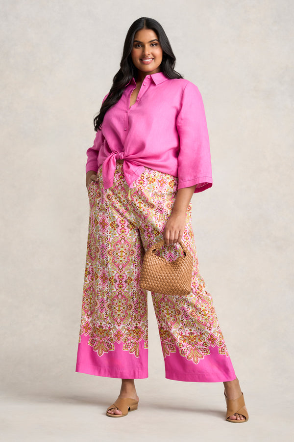 Printed Ankle Length Pant - Moroccan Tile Print