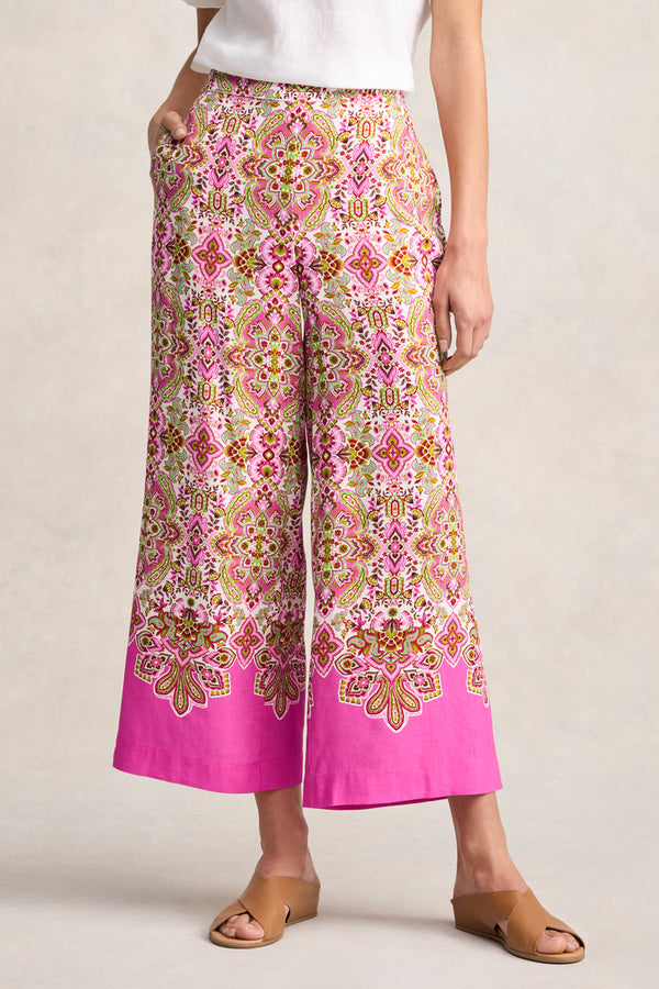 Printed Ankle Length Pant - Moroccan Tile Print