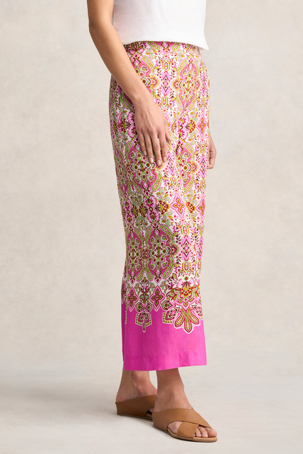 Printed Ankle Length Pant - Moroccan Tile Print