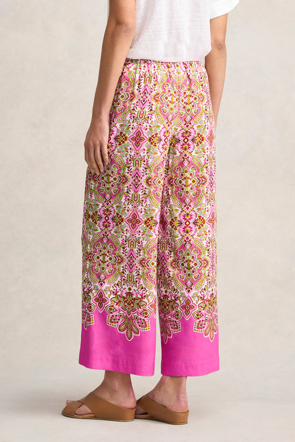 Printed Ankle Length Pant - Moroccan Tile Print