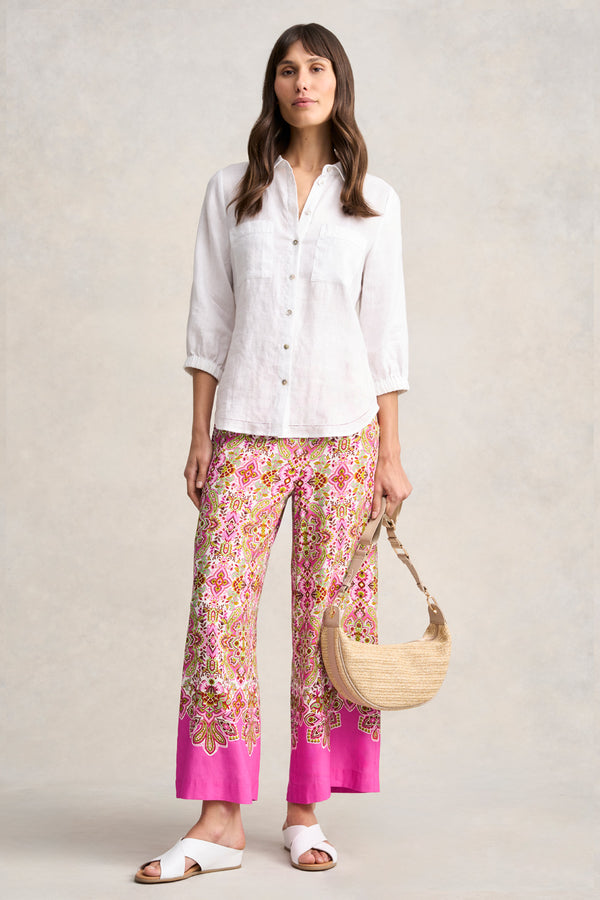 Printed Ankle Length Pant - Moroccan Tile Print