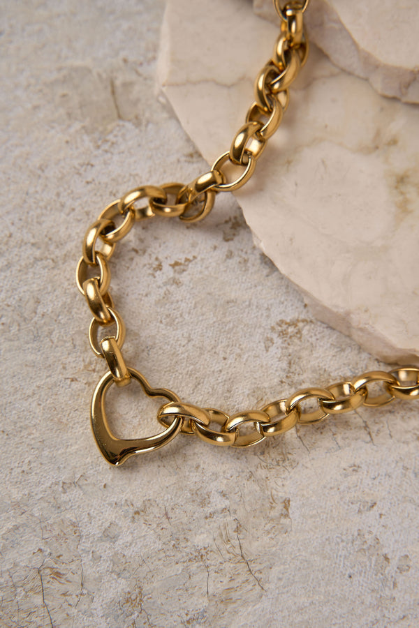 18k Gold Plated Heart Necklace