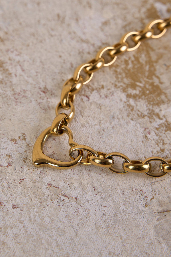 18k Gold Plated Heart Necklace