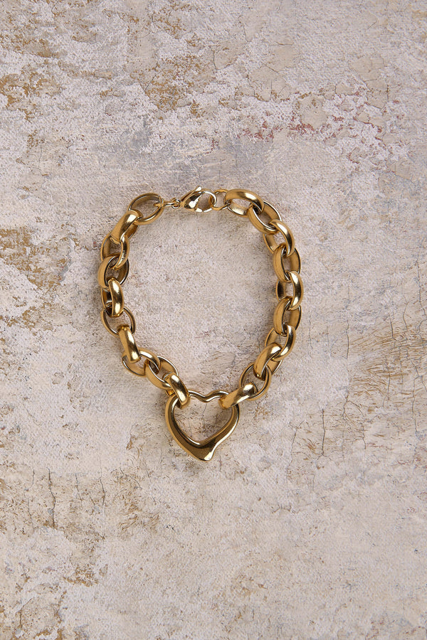 18k Gold Plated Heart Bracelet