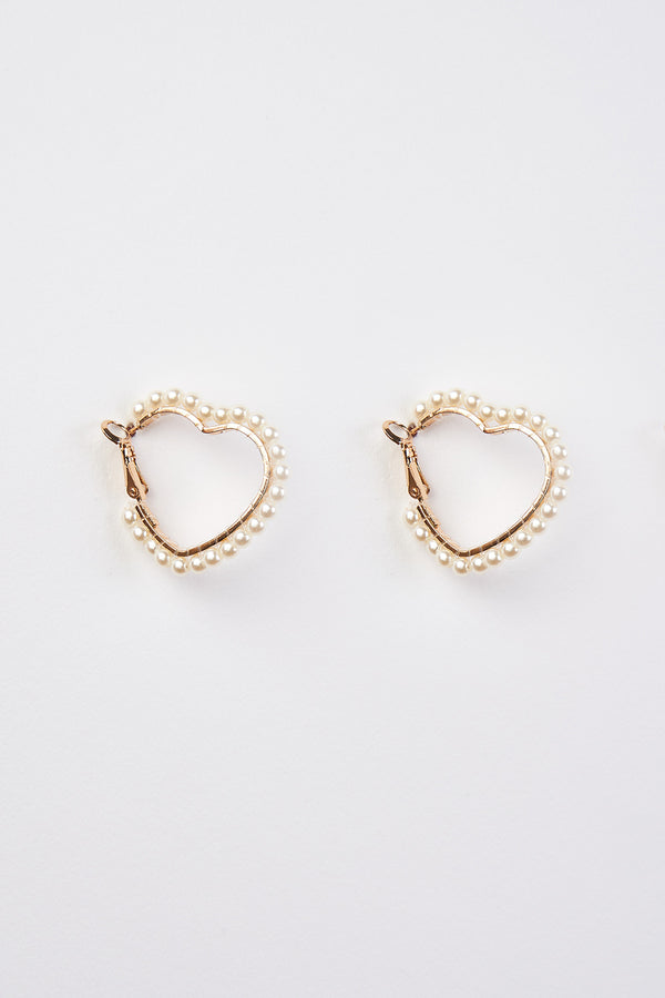 18k Gold Heart Earrings