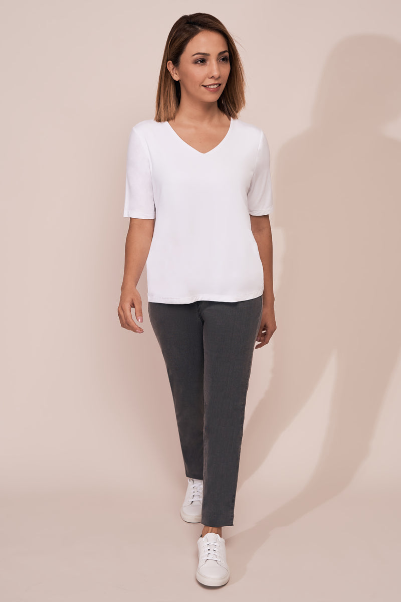 Bengajean Full Length Skinny Leg Petite - Grey Denim