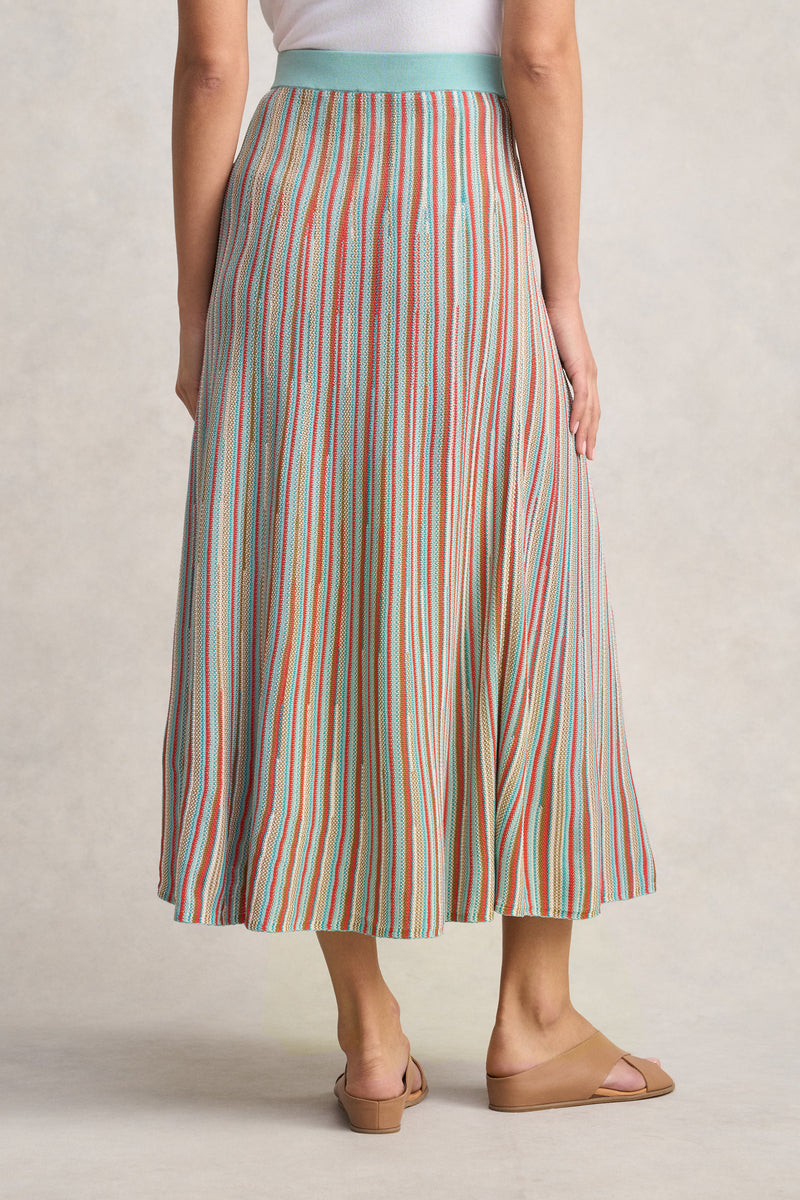 Stripe Knit Skirt - Multi Stripe