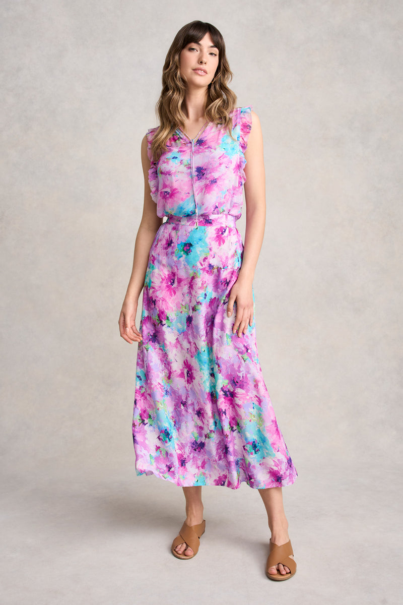 PRINTED MIDI SKIRT - JANE'S BOUQUET PRINT