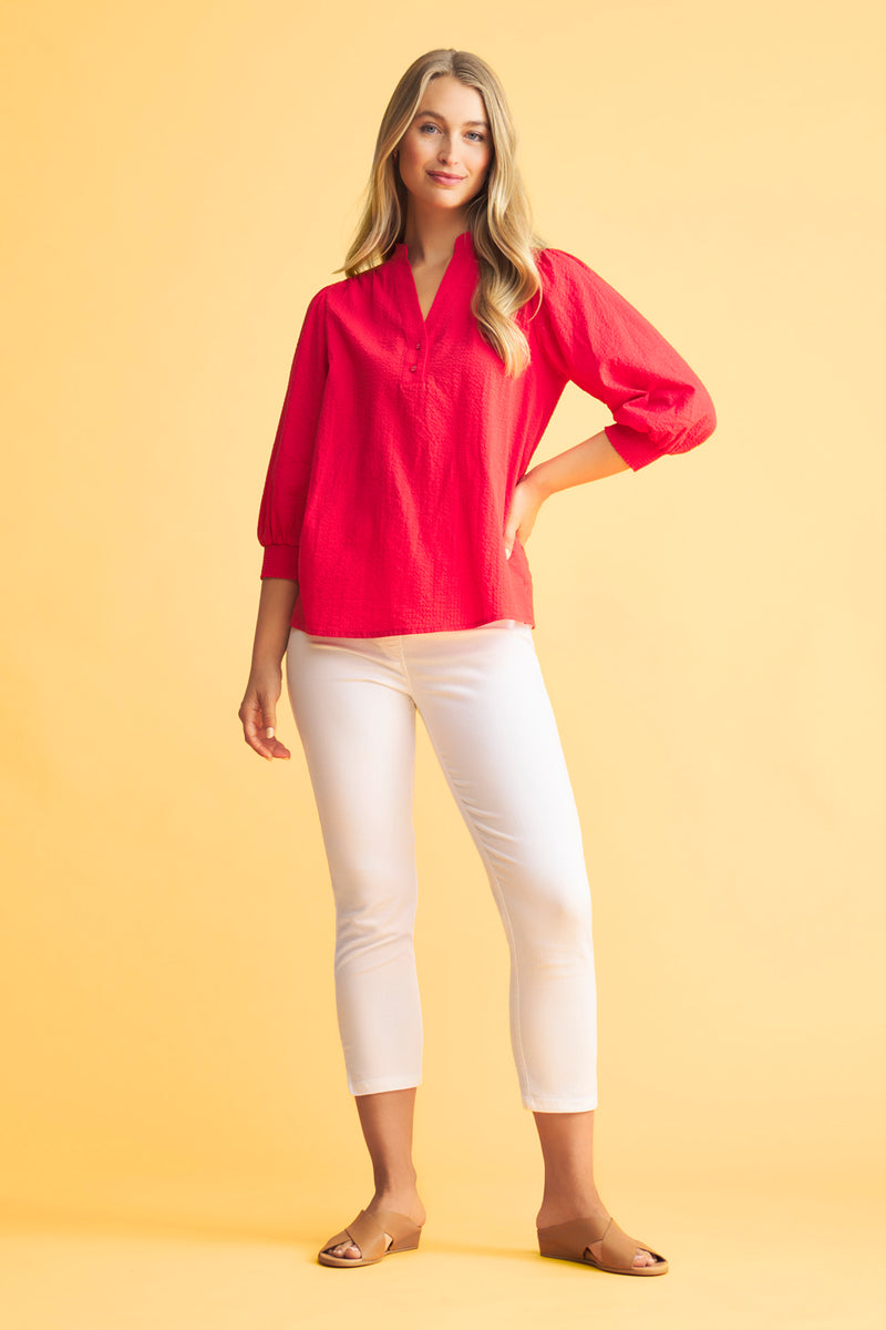 Cotton Blouse - Hibiscus