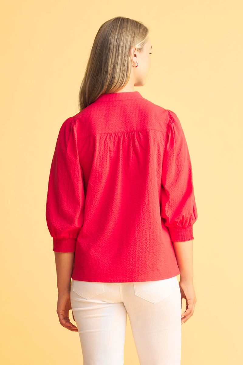 Cotton Blouse - Hibiscus