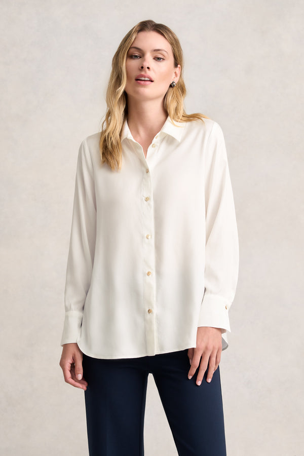 SOFT TWILL SHIRT - CHALK