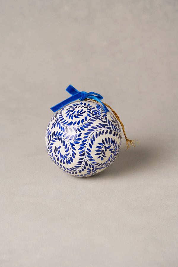 4” Large Swirl Bauble - Blue